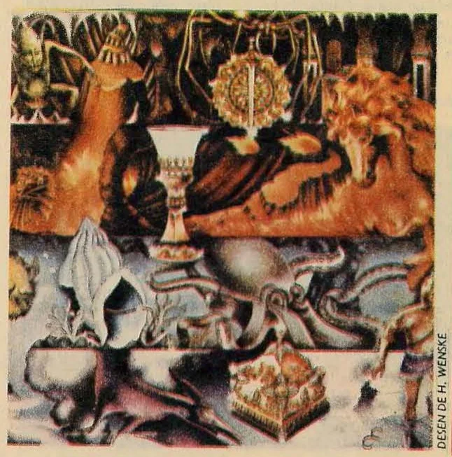 Surreal illustration depicting a textured, organic form or creature face with intricate details.