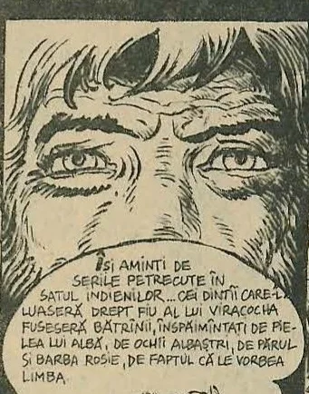 Inset panel showing a close-up of a man's eyes and forehead.